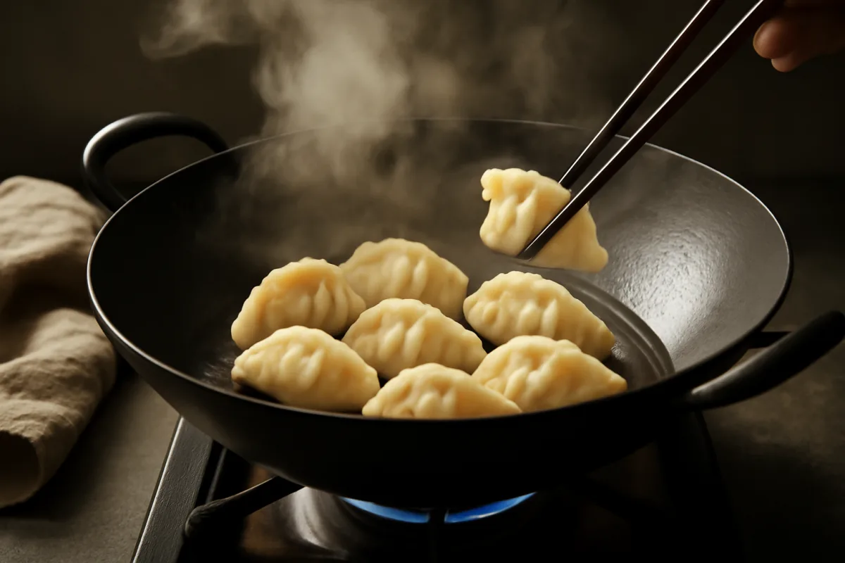 Ravioli cinesi al vapore nel wok: l'alternanza di temperature che assicura morbidezza